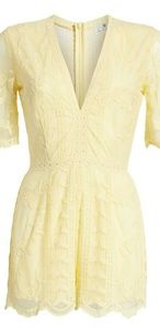 Socialite Plunging Lace Romper